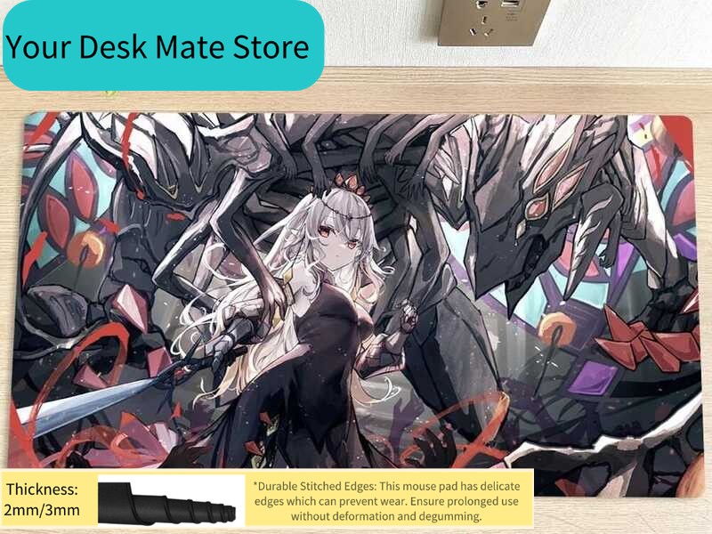 Door Mat Blank - YuGiOh Girl Table Playmat Red Cartesia,