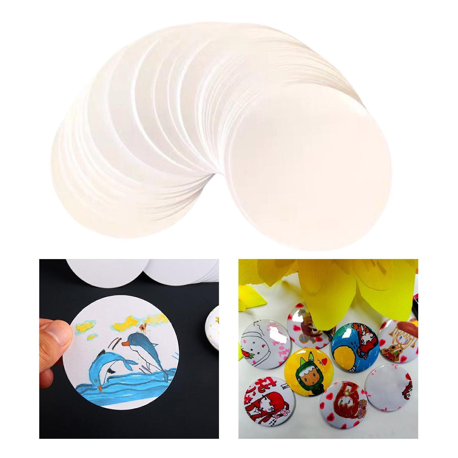 100x Button Badge Blank Paper  - đánh giá và giá Button Badge Blank