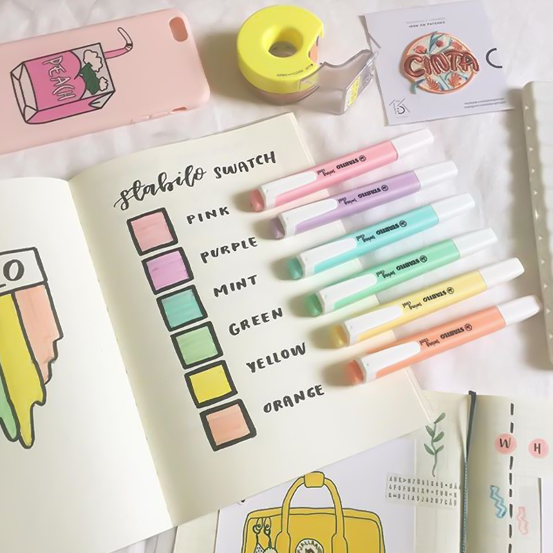6 Pcs STABILO Highlighter 275  - đánh giá và giá Stabilo Marker Boss