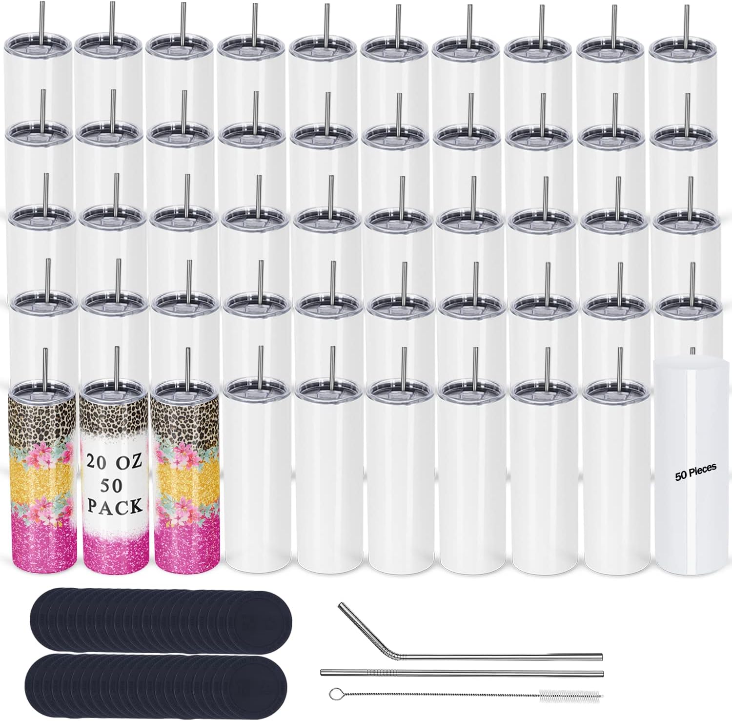 50 Pack Sublimation Tumblers B - đánh giá và giá Tumbler 20Oz White