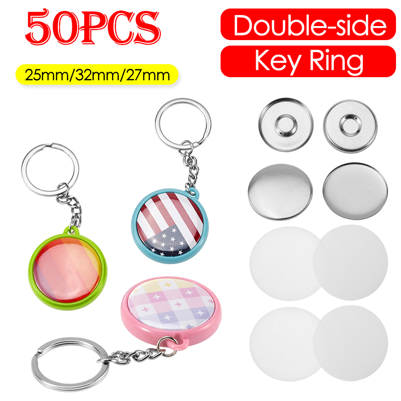 50pcs/Set 25mm 32mm 37mm Doubl - đánh giá và giá Button Badge Blank