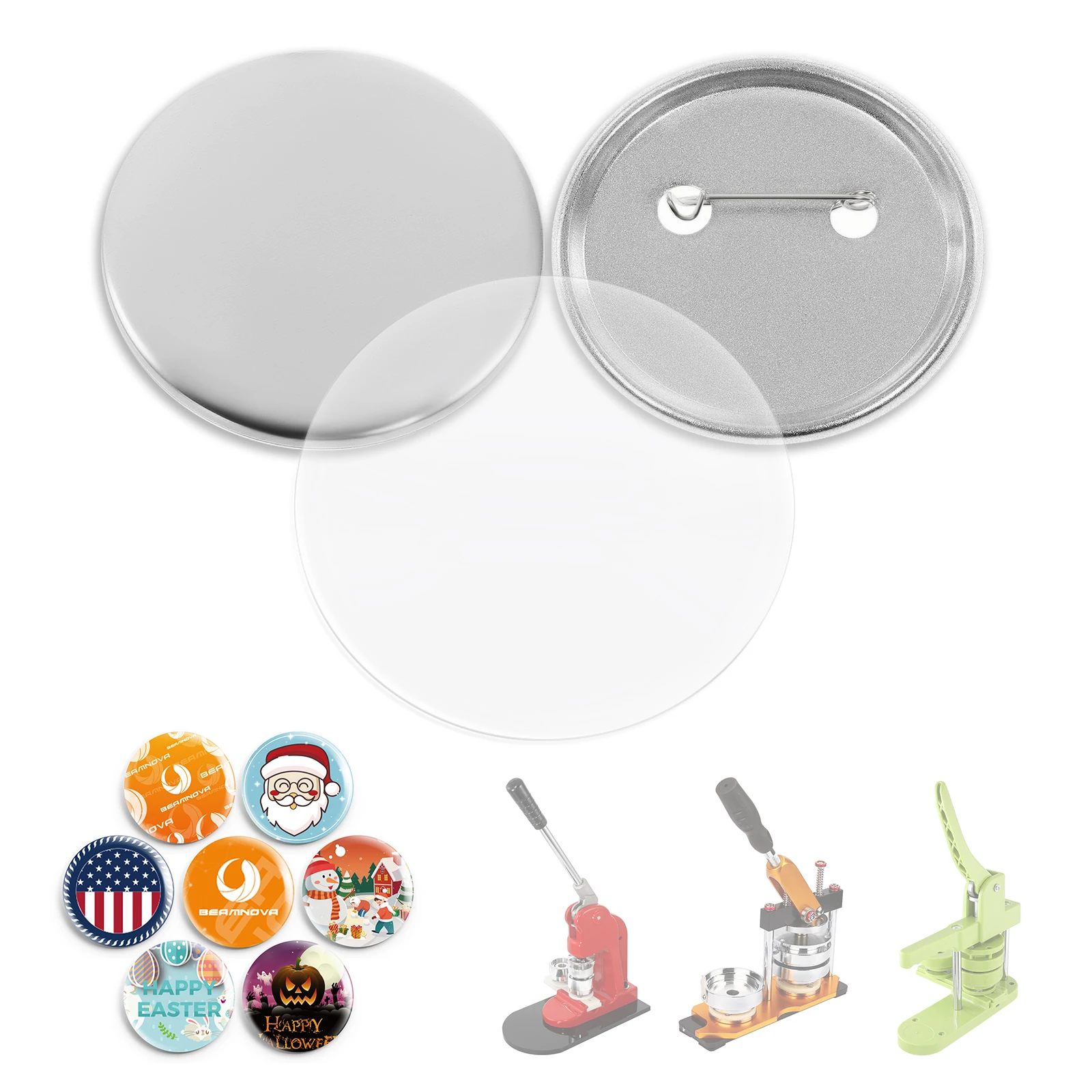 100set 58mm Blank Pin Button B - đánh giá và giá Button Badge Blank